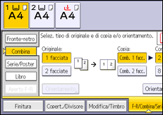 Illustrazione della schermata sul pannello di controllo