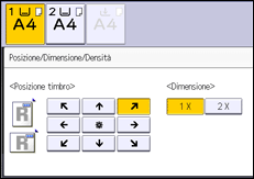Illustrazione della schermata sul pannello di controllo