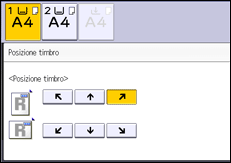Illustrazione della schermata sul pannello di controllo