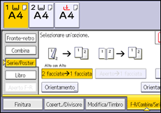 Illustrazione della schermata sul pannello di controllo