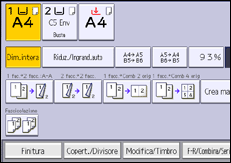 Illustrazione della schermata sul pannello di controllo