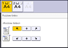 Illustrazione della schermata sul pannello di controllo