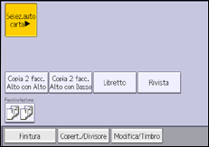 Illustrazione della schermata sul pannello di controllo