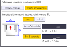 Illustrazione della schermata sul pannello di controllo