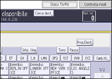 Illustrazione della schermata sul pannello di controllo