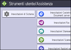 Illustrazione della schermata sul pannello di controllo