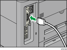 Illustrazione collegamento del cavo di interfaccia IEEE 1284