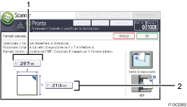 Illustrazione numerata pannello di controllo