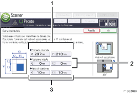 Illustrazione numerata pannello di controllo