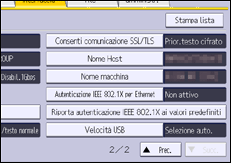 Illustrazione della schermata sul pannello di controllo