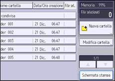 Illustrazione della schermata sul pannello di controllo
