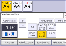 Afbeelding van bedieningspaneel