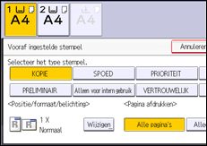 Afbeelding van bedieningspaneel