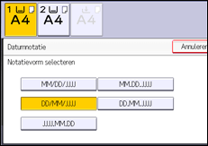 Afbeelding van bedieningspaneel