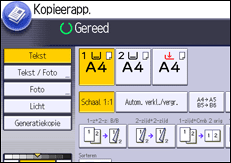 Afbeelding van bedieningspaneel
