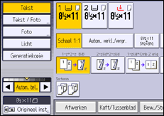 Schermafbeelding bedieningspaneel