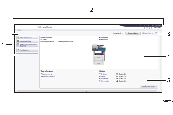 Schermafbeelding van internetbrowser (afbeelding met genummerde items)