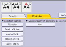 Afbeelding van bedieningspaneel