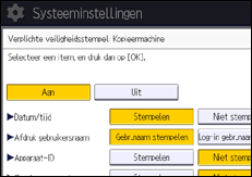 Afbeelding van bedieningspaneel