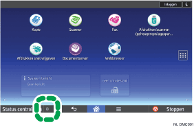 Afbeelding van bedieningspaneel