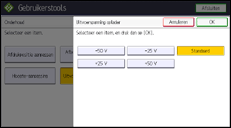 Afbeelding van bedieningspaneel