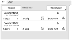 Illustrasjon av betjeningspanelet