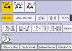 Illustrasjon av betjeningspanelet