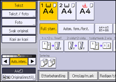Illustrasjon av betjeningspanelet