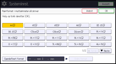 Illustrasjon av betjeningspanelet