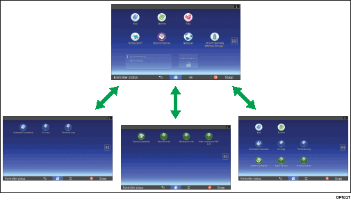 Illustrasjon av tilpasning av [Startskjerm]