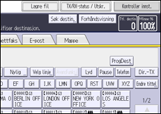 Illustrasjon av betjeningspanelet