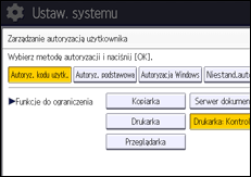 Ilustracja ekranu panela operacyjnego