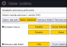 Ilustracja ekranu panela operacyjnego