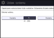 Ilustracja ekranu panela operacyjnego