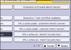 Ilustracja ekranu panela operacyjnego