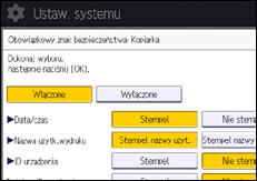 Ilustracja ekranu panela operacyjnego