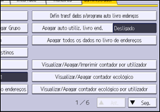 Ilustração do ecrã do painel de operação