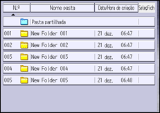 Ilustração do ecrã do painel de operação