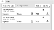 Ilustração do ecrã do painel de operação