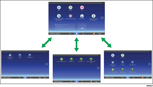 Ilustração da personalização do ecrã [Página principal]