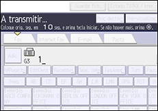 Ilustração do ecrã do painel de operação