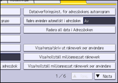 Bild av användarpanelens skärm