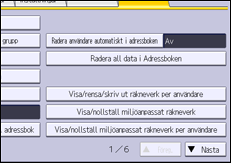 Bild av användarpanelens skärm
