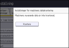 Bild av användarpanelens skärm
