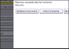 Bild av användarpanelens skärm
