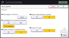 Bild av användarpanelens skärm