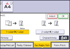 Bild av användarpanelens skärm