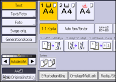 Bild av användarpanelens skärm