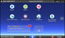 Bild av användarpanelens skärm