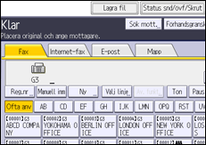 Bild av användarpanelens skärm